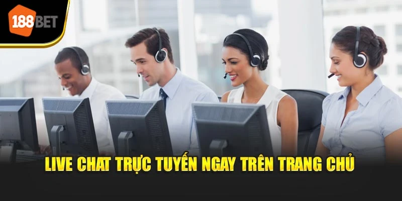 Live chat trực tuyến ngay ở trên trang chủ